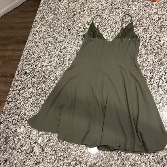 Dark Olive Green Dress Aline - Picture 3 of 3